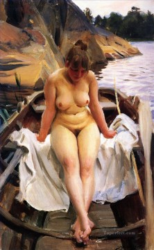 Anders Zorn Painting - I Werners Eka foremost Sweden Anders Zorn